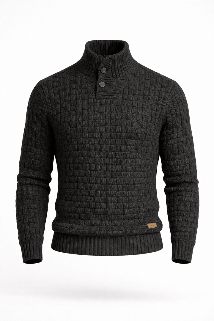 Herren Rollkragen Warmer Winter Muster Pullover