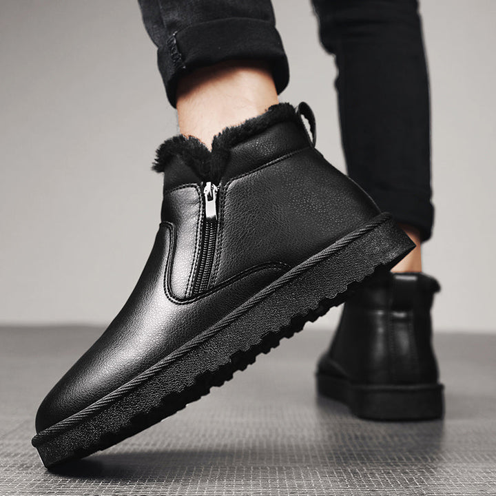 Herren Winter Stiefeletten Mit Reißverschluss