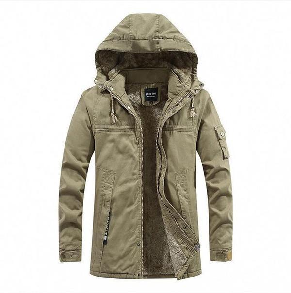 Herren Winter Kapuzenjacke Für Kalte Tage