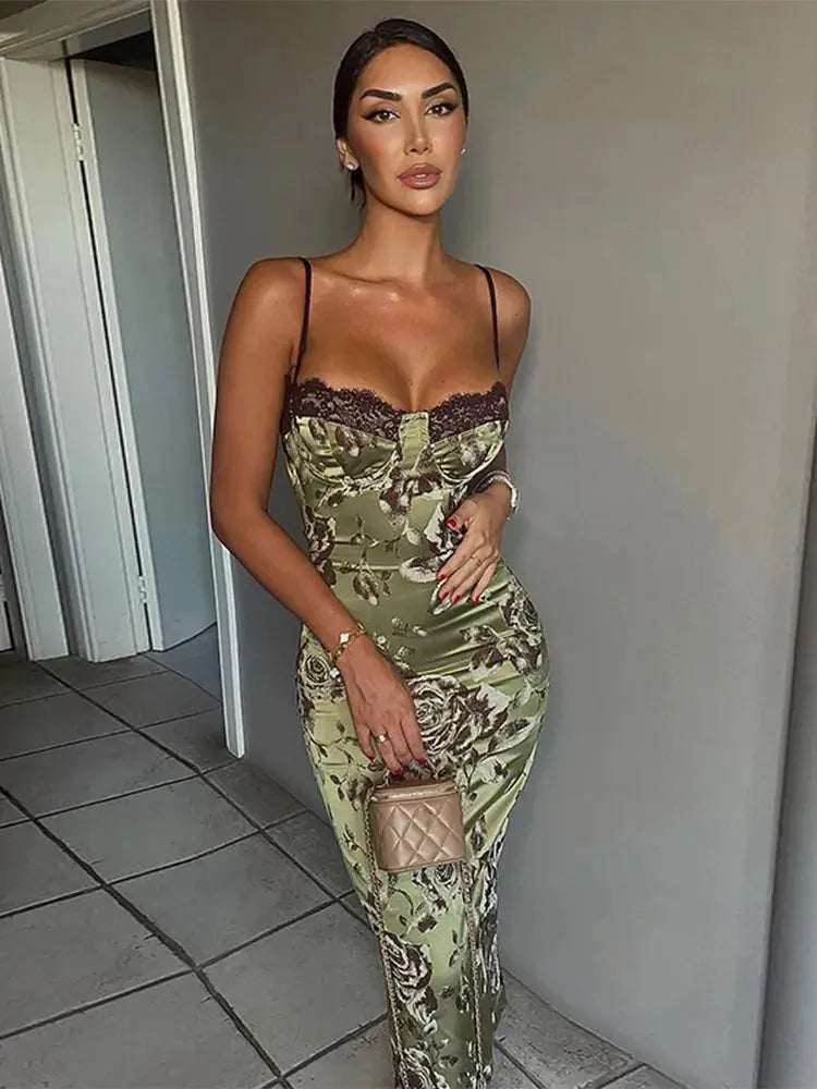 Damen Kleid Mit Blumenprint Und Figurbetontem Schnitt