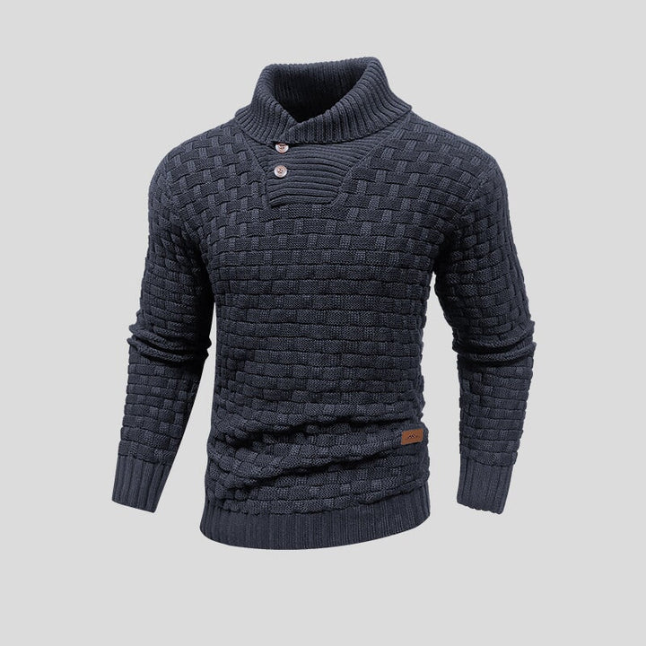 Herren Rollkragen Warmer Winter Muster Pullover