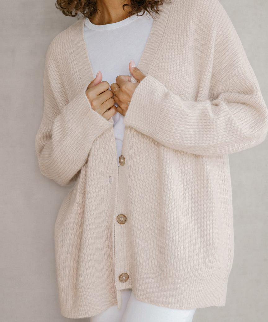 Winter Strick-Cardigan mit Knopfleiste Damen