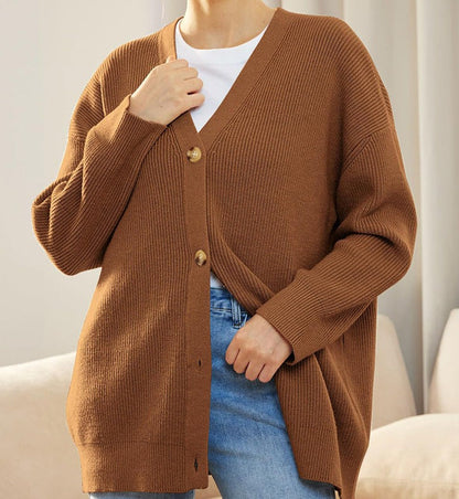 Winter Strick-Cardigan mit Knopfleiste Damen