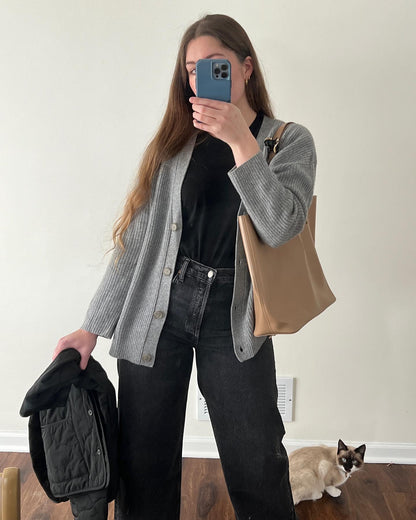 Winter Strick-Cardigan mit Knopfleiste Damen