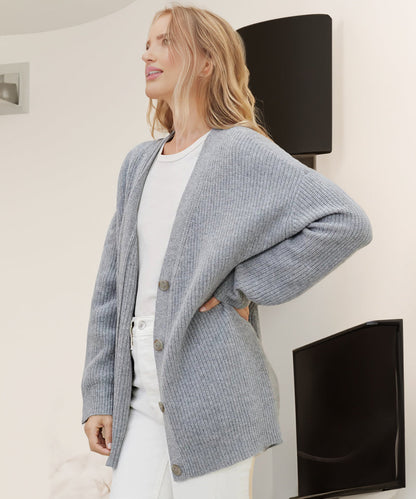 Winter Strick-Cardigan mit Knopfleiste Damen