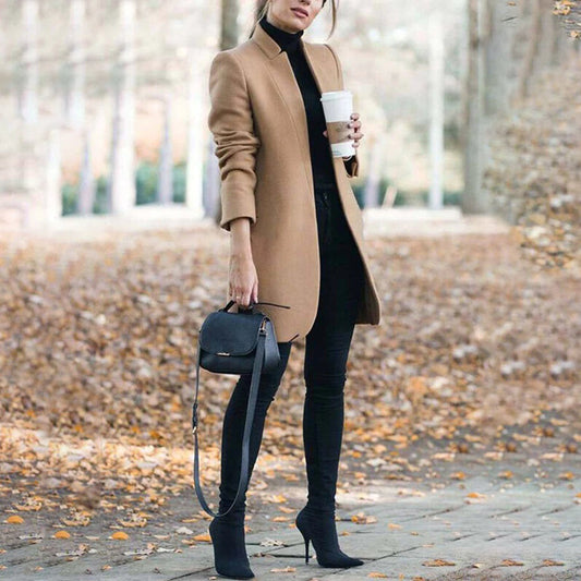 Maßgeschneiderter Langmantel Mit Minimalistischem Design Für Damen