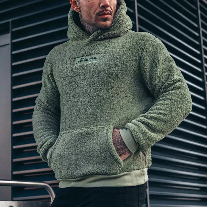 Weicher Fleece-Hoodie Mit Lässigem Schnitt Für Herren Winter