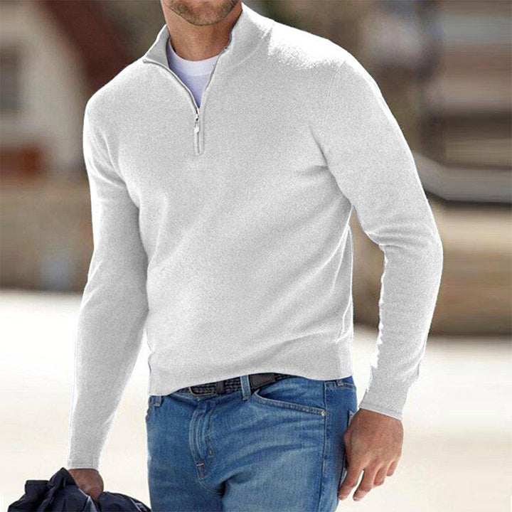 Halb-Zip Pullover Mit Klassischer Passform Für Herren Winter