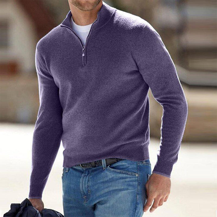 Halb-Zip Pullover Mit Klassischer Passform Für Herren Winter