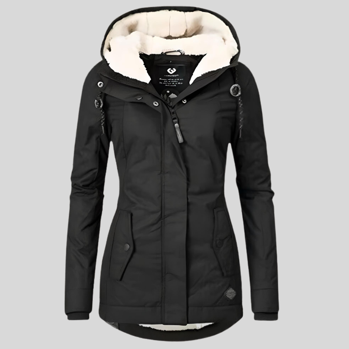 Gefütterte Parka Jacke mit Kapuze Perfekt für Winter Damen