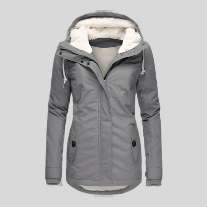 Gefütterte Parka Jacke mit Kapuze Perfekt für Winter Damen
