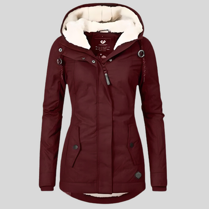 Gefütterte Parka Jacke mit Kapuze Perfekt für Winter Damen