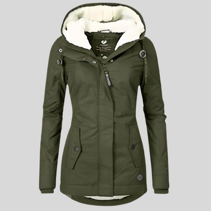 Gefütterte Parka Jacke mit Kapuze Perfekt für Winter Damen
