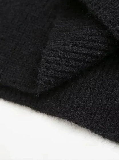 Übergroßer Rollkragenpullover mit Kontrastnähten Winter Damen
