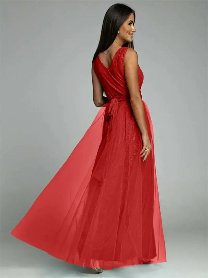 Fließendes Maxikleid mit Ärmellosem Design für Damen