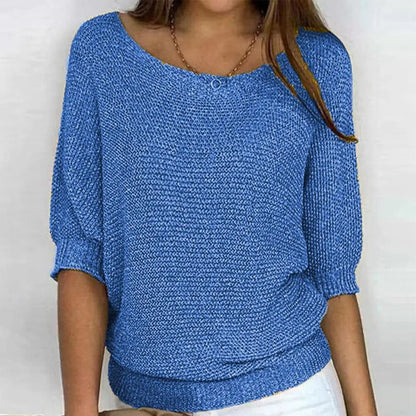 Leichter Strickpullover Mit Lockerem Schnitt Für Damen