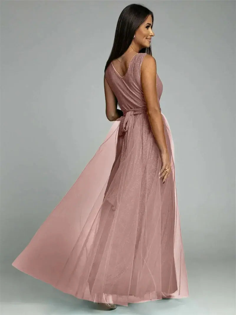 Fließendes Maxikleid mit Ärmellosem Design für Damen