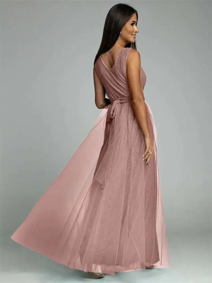Fließendes Maxikleid mit Ärmellosem Design für Damen