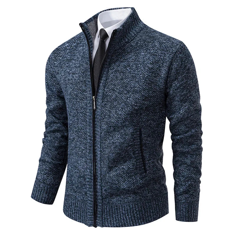 Herren Winter Kalte Jahreszeit Zip Cardigan