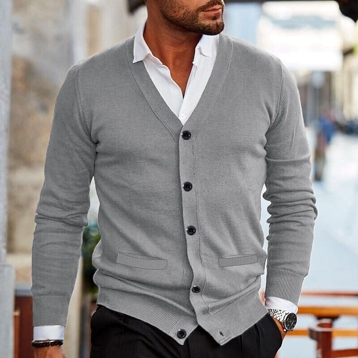Herren Winter Street Style Knopf Cardigan