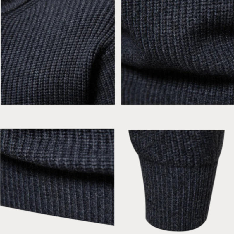 Klassischer Rundhals Strickpullover für Herren Winter