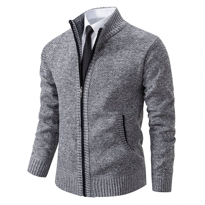 Herren Winter Kalte Jahreszeit Zip Cardigan