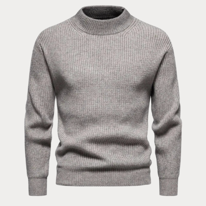 Klassischer Rundhals Strickpullover für Herren Winter