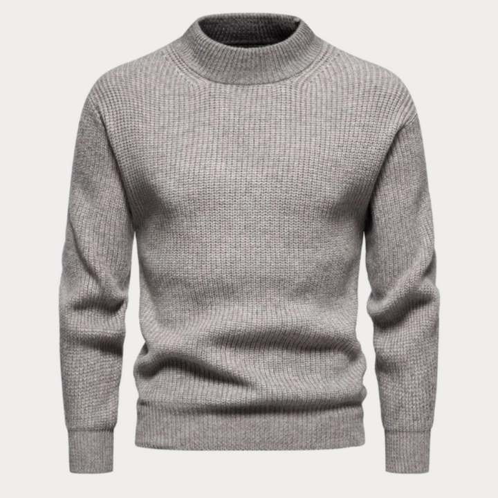 Klassischer Rundhals Strickpullover für Herren Winter