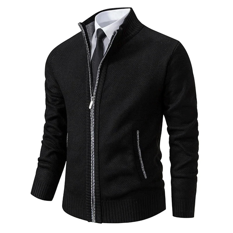 Herren Winter Kalte Jahreszeit Zip Cardigan