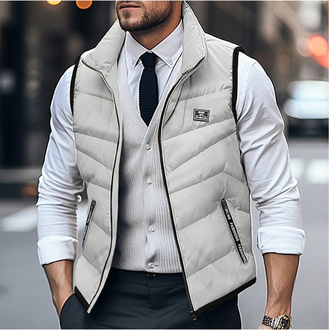 Klassische Ärmellose Steppweste Smart Casual Herren Winter