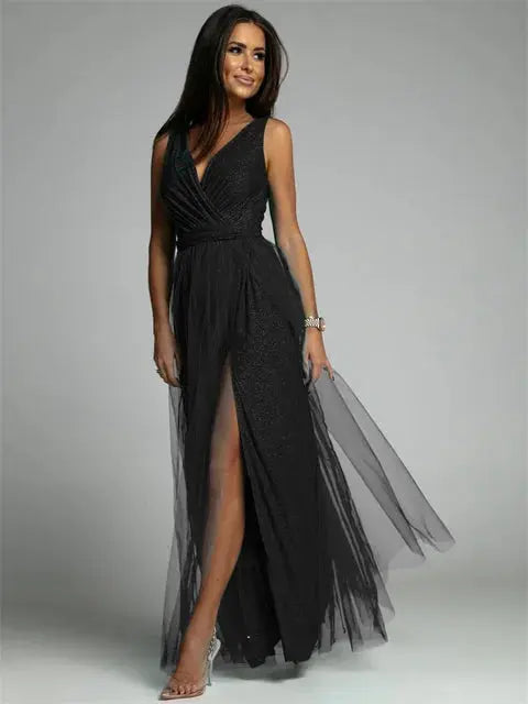 Fließendes Maxikleid mit Ärmellosem Design für Damen