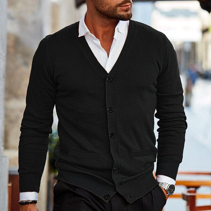 Herren Winter Street Style Knopf Cardigan