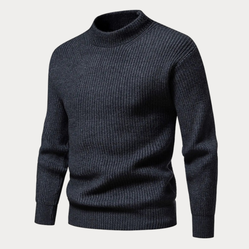 Klassischer Rundhals Strickpullover für Herren Winter