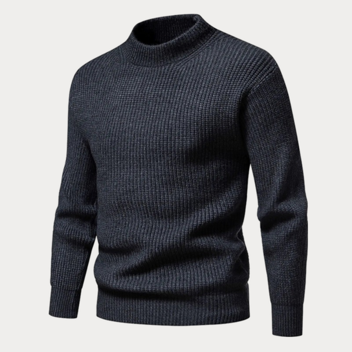 Klassischer Rundhals Strickpullover für Herren Winter