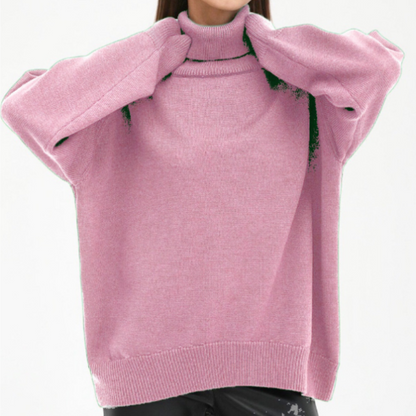 Chicer Oversized Pullover mit Rollkragen für Damen