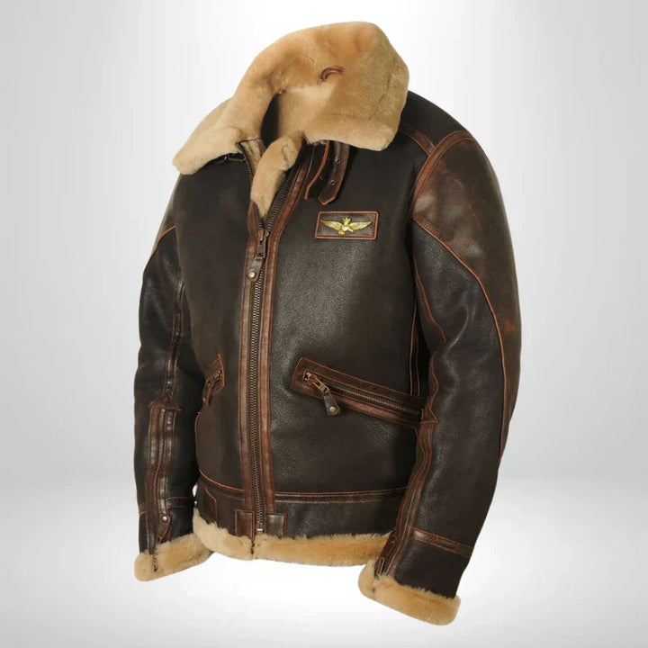 Herren Fliegerjacke mit Fellfutter Winter