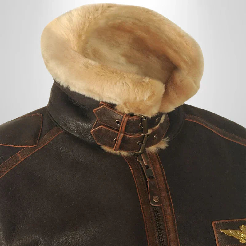 Herren Fliegerjacke mit Fellfutter Winter