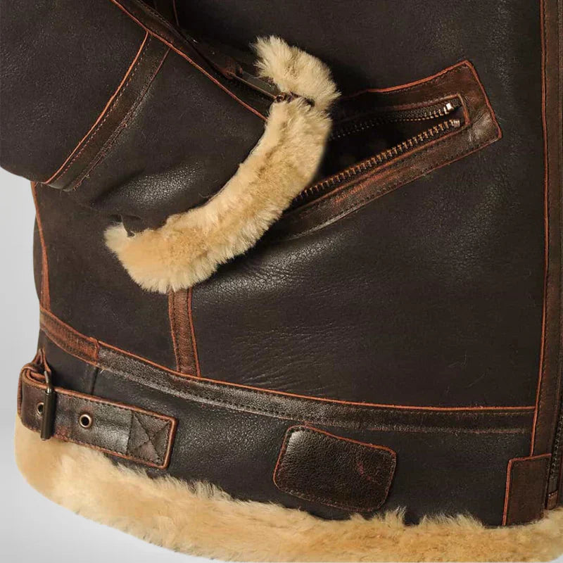 Herren Fliegerjacke mit Fellfutter Winter