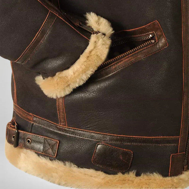 Herren Fliegerjacke mit Fellfutter Winter
