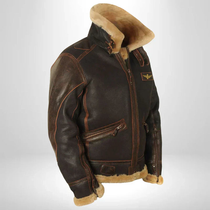 Herren Fliegerjacke mit Fellfutter Winter