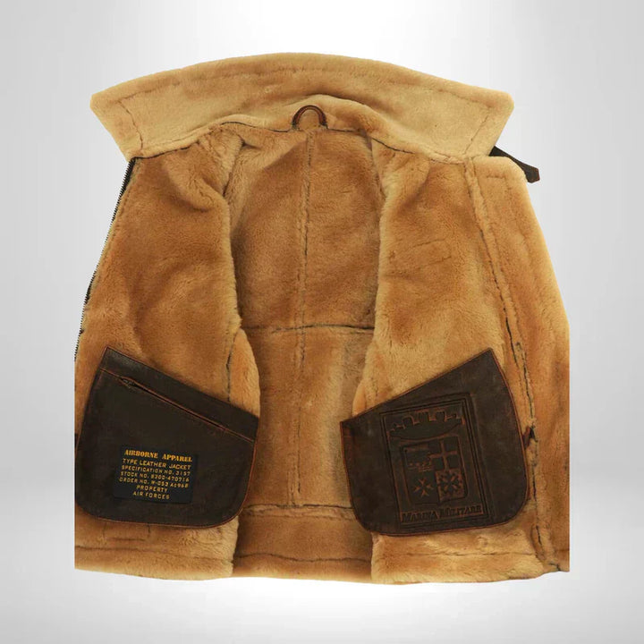 Herren Fliegerjacke mit Fellfutter Winter
