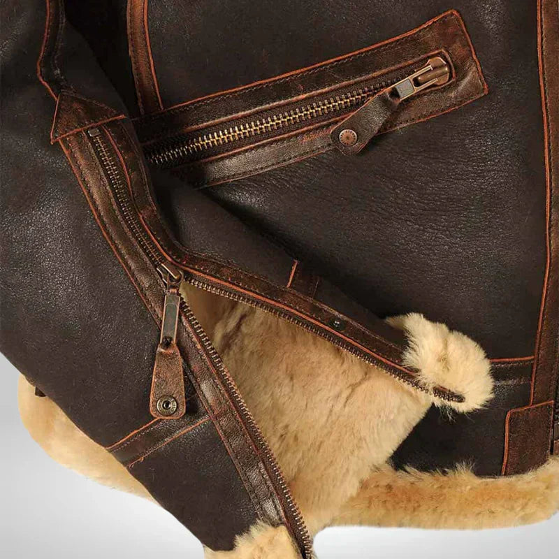 Herren Fliegerjacke mit Fellfutter Winter