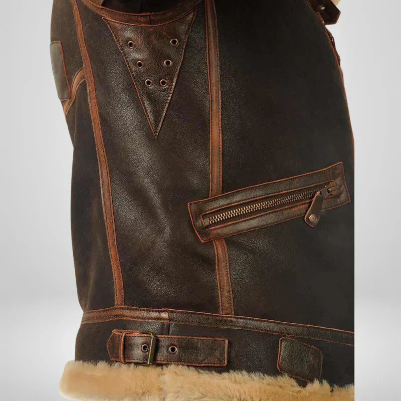 Herren Fliegerjacke mit Fellfutter Winter