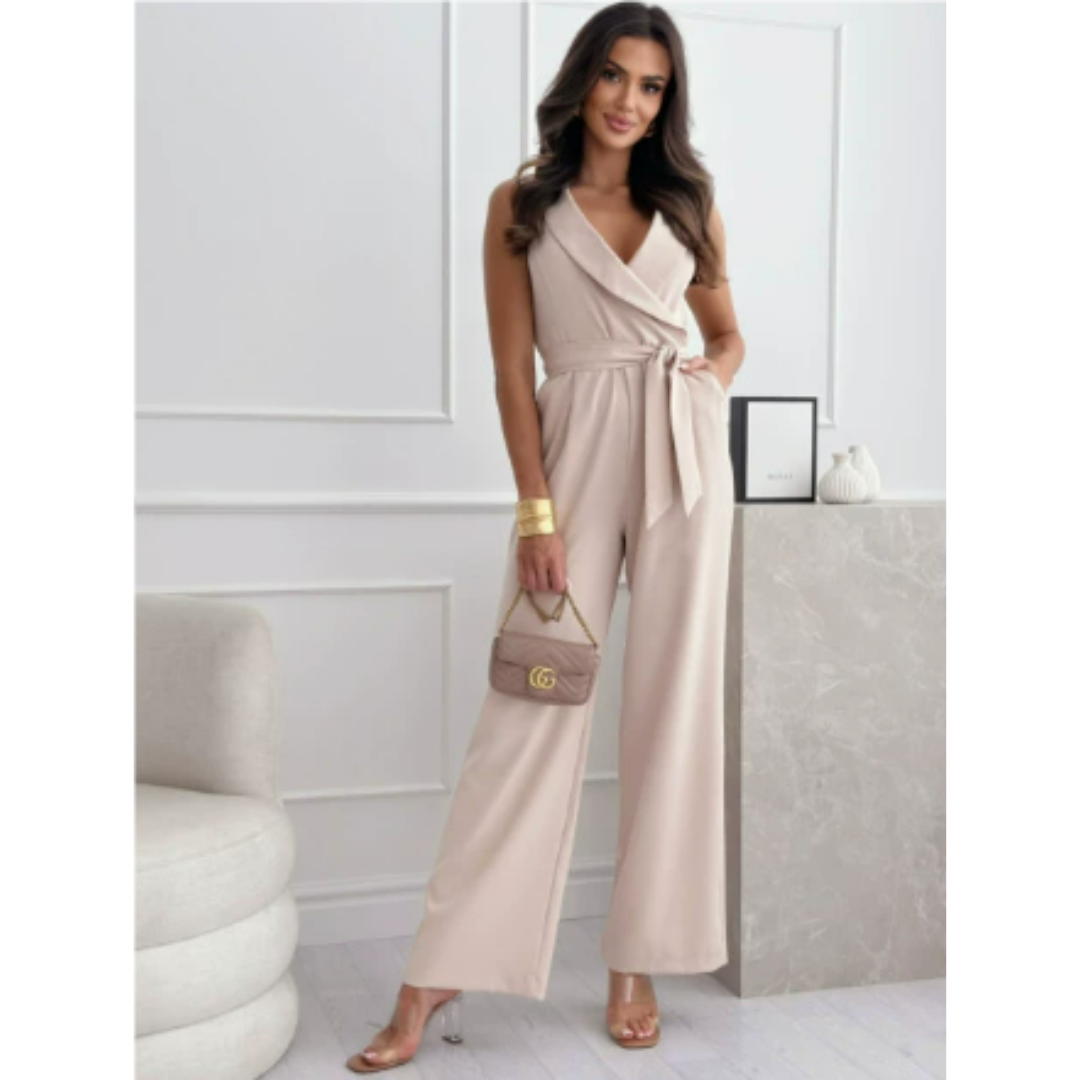 Maßgeschneiderter Wickelstil-Jumpsuit für Damen