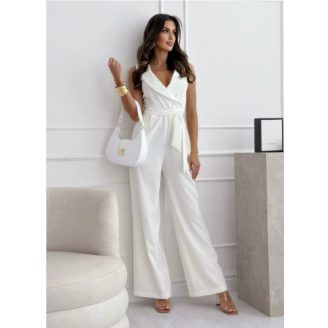 Maßgeschneiderter Wickelstil-Jumpsuit für Damen