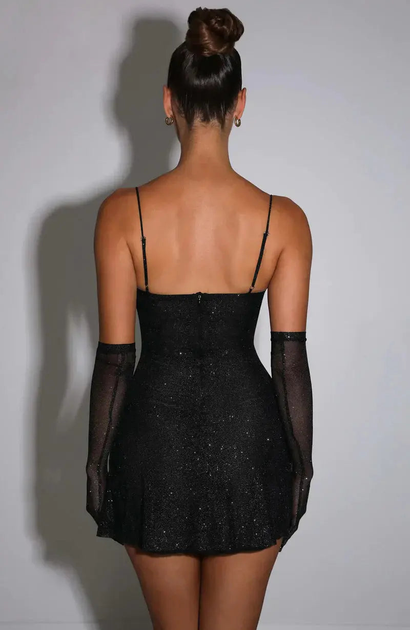 Ärmelloses Rückenfreies Minikleid Mit Figurbetonter Passform Für Damen