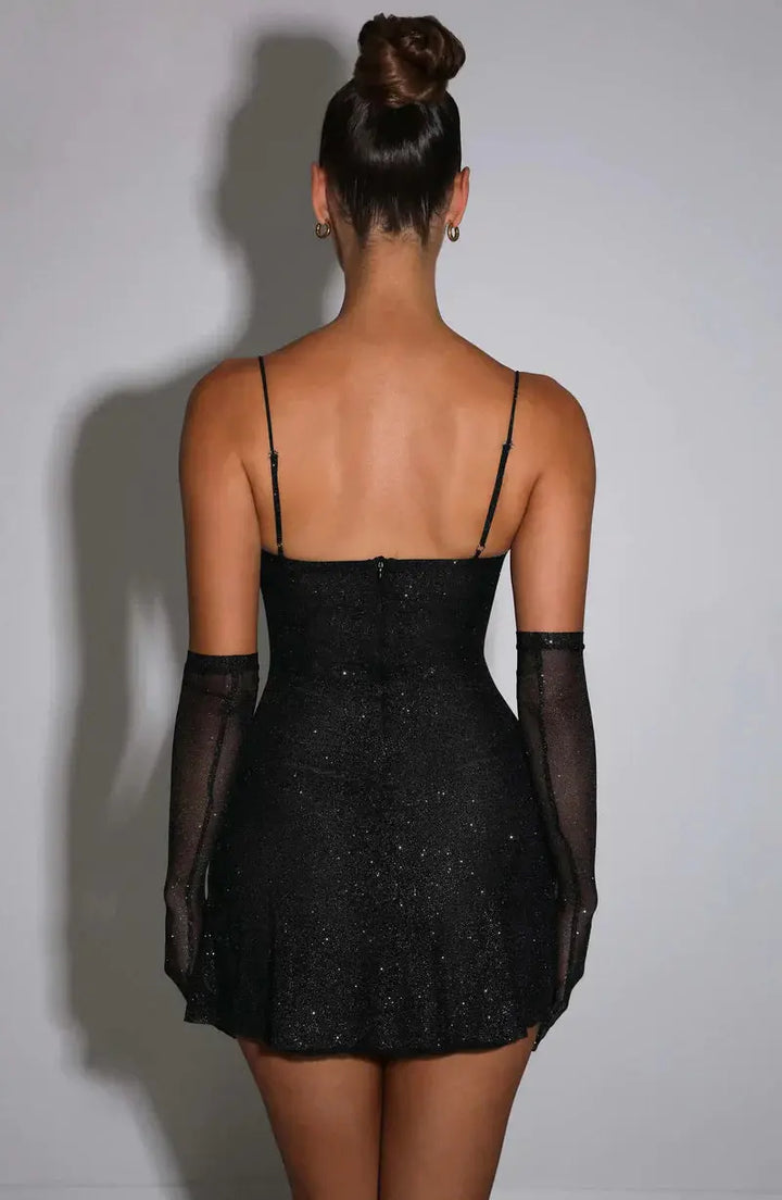 Ärmelloses Rückenfreies Minikleid Mit Figurbetonter Passform Für Damen