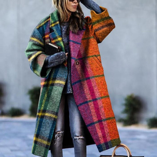 Chicer Oversized Karomantel für Damen