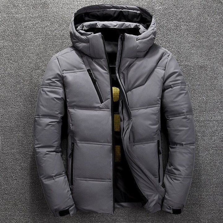 Herren Winter Gesteppte Kapuzenjacke