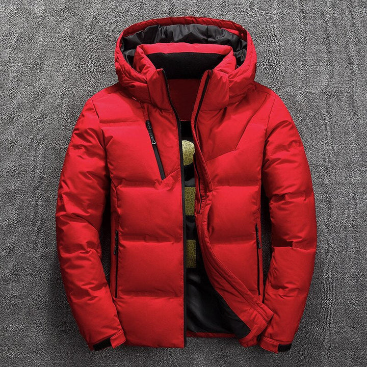 Herren Winter Gesteppte Kapuzenjacke